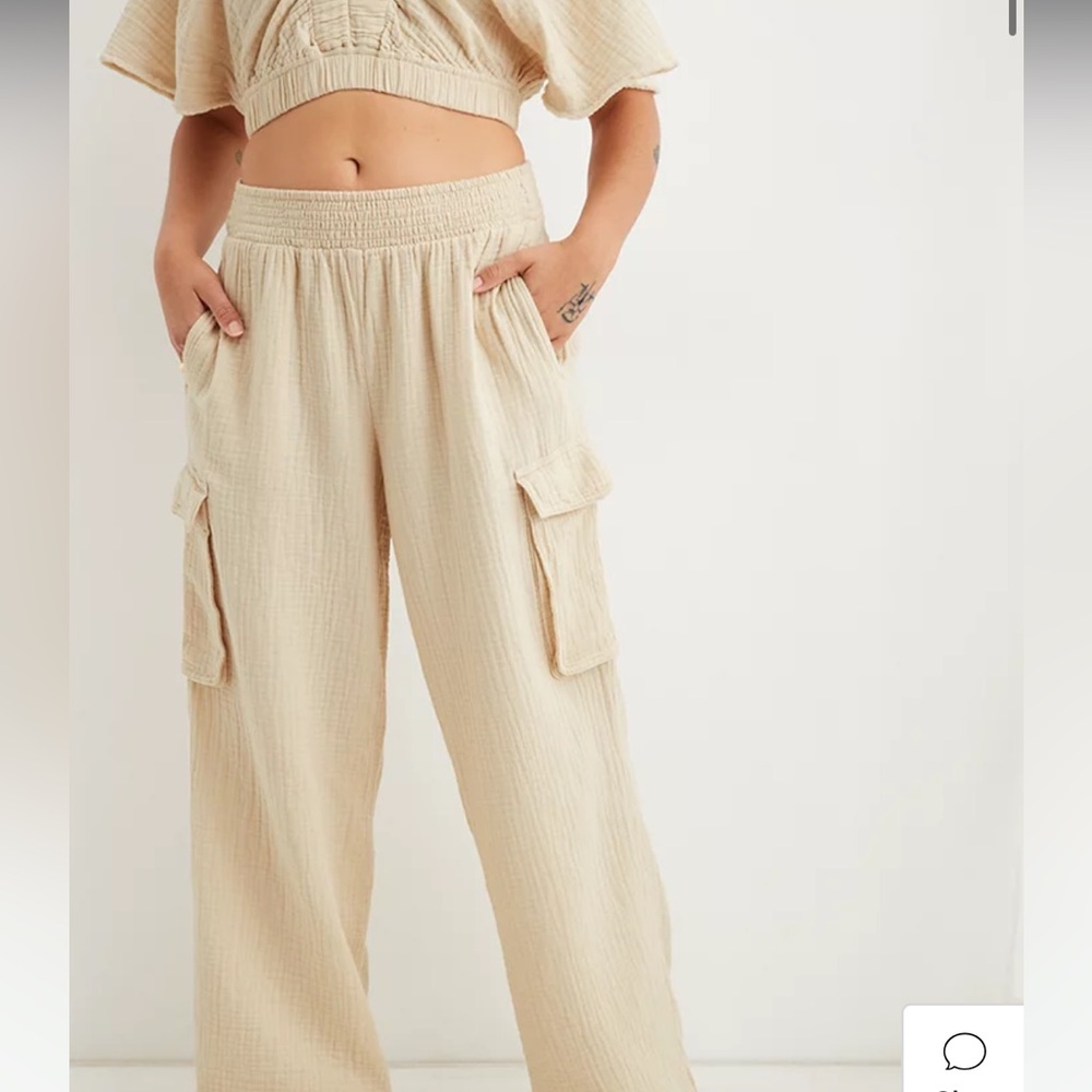 Aerie High Waisted Pool-To-Party Cargo Pant